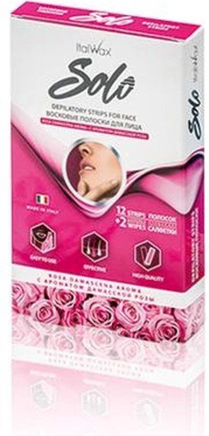 Italwax Solo Ontharingsstrips Face (Rose)