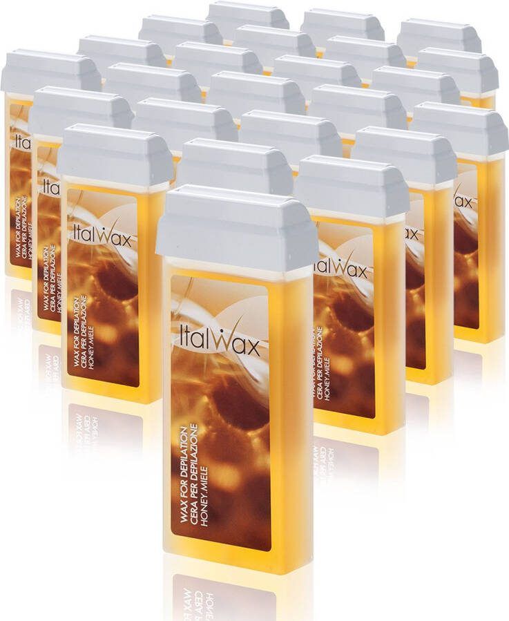 Italwax Waxpatroon Honing 24 Stuks Professionele Wax Cartridges voor Harsen