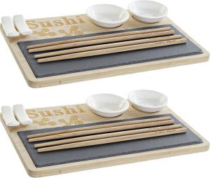 Items Bamboe sushi servies serveerset voor 8 personen 7-delig Sushi eetset