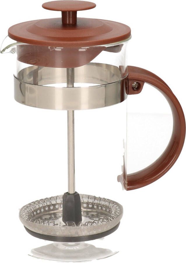 Items Cafetiere French Press koffiezetter bamboe 350 ml Koffiezetapparaat voor verse koffie 16 x 9 x 18 cm