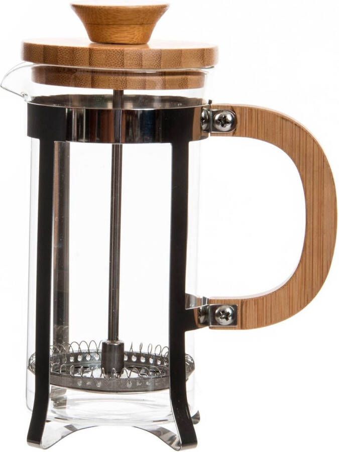 Items Cafetiere French Press koffiezetter bamboe 350 ml Koffiezetapparaat voor verse koffie