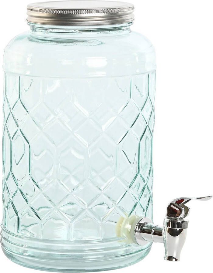 Items Drank dispenser Beverages Tap 3.6 Liter bewerkt glas metaal tapkraan deksel Drankdispensers