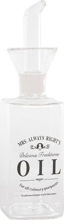 Items Glazen olie fles met schenktuit 250 ml Mrs. Always Right Olie- en azijnstellen