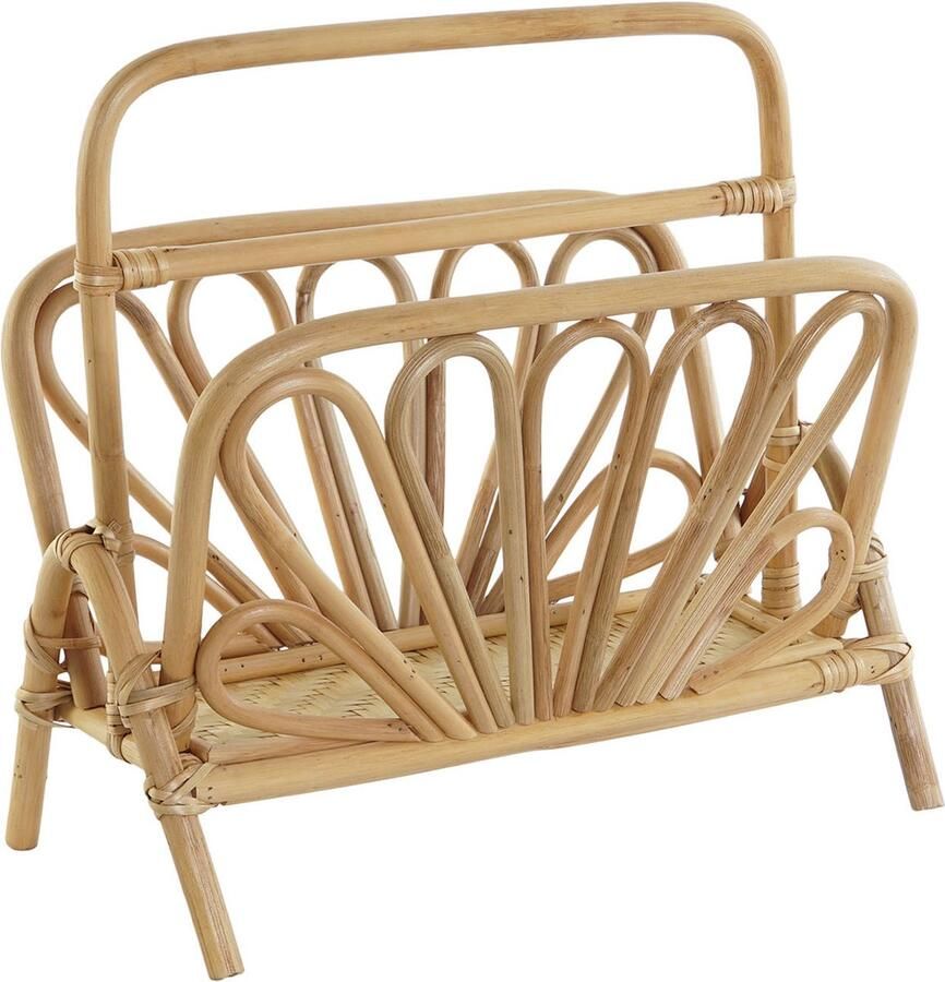 Items Lectuurbak Bali voor tijdschriften kranten boek naturel rotan 44 x 27 x 41 cm naast bank stoel verhoogd