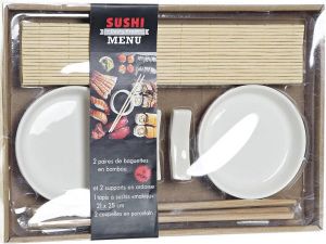 Items Keramieken sushi servies serveerset voor 2 personen 7-delig Sushi eetset