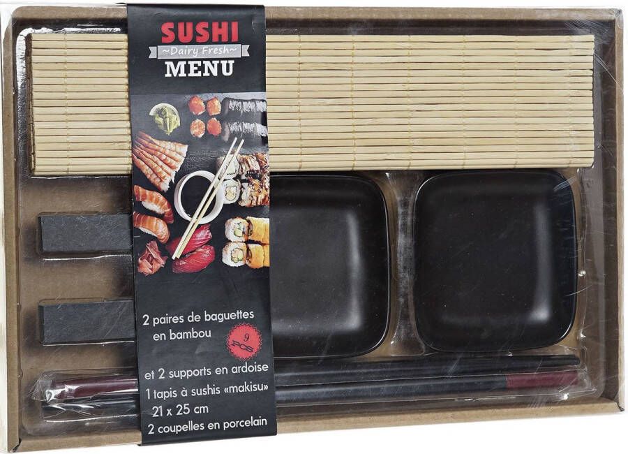 Items Keramieken sushi servies serveerset voor 2 personen 7-delig Sushi eetset