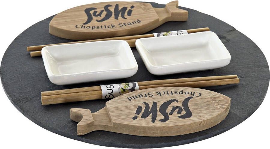 Items Keramieken sushi servies serveerset voor 2 personen 9-delig Sushi eetset