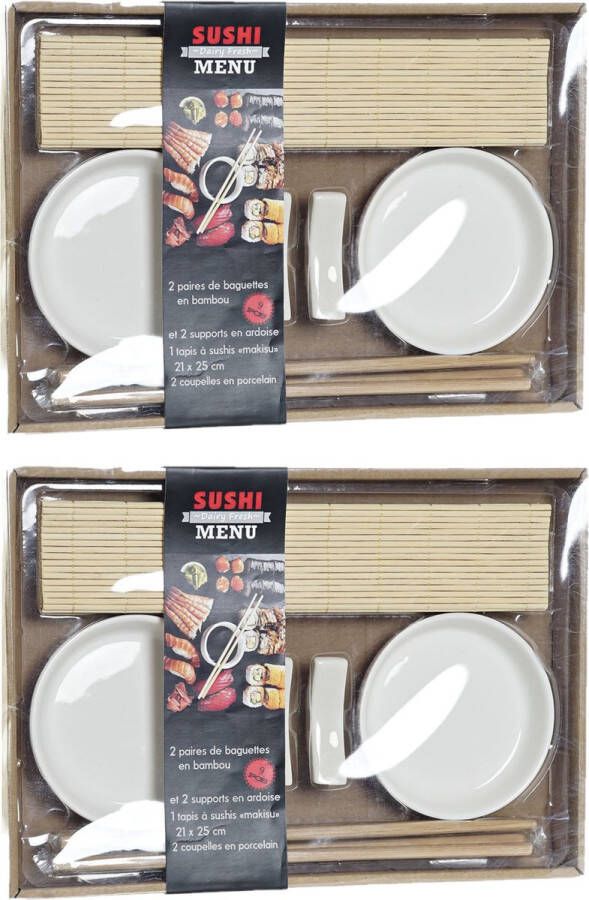 Items Keramieken sushi servies serveerset voor 4 personen 7-delig Sushi eetset