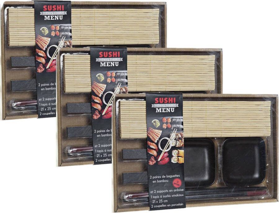 Items Keramieken sushi servies serveerset voor 6 personen 7-delig Sushi eetset