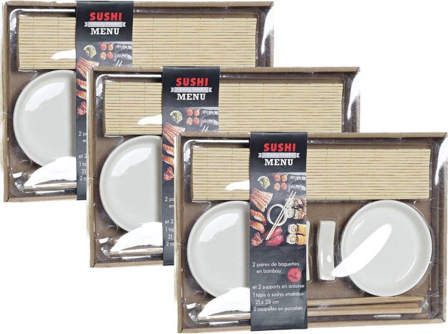 Items Keramieken sushi servies serveerset voor 6 personen 7-delig Sushi eetset