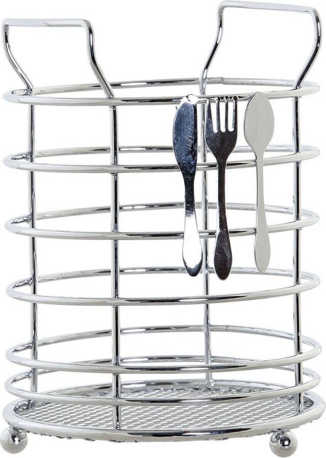 Items Keukengerei houder RVS rond 15 cm Keuken organizer keukenhulphouder