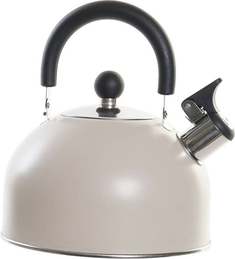 Items Kitchen Theepot Matcha beige inox 2500 ml fluitketel voor het fornuis