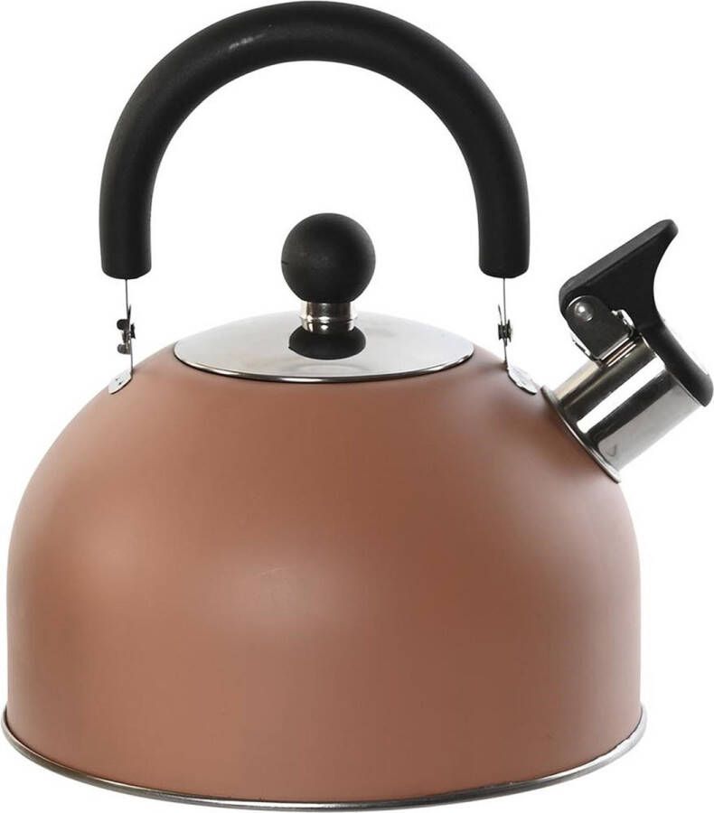 Items Kitchen Theepot Matcha terracotta bruin inox 2500 ml fluitketel voor het fornuis