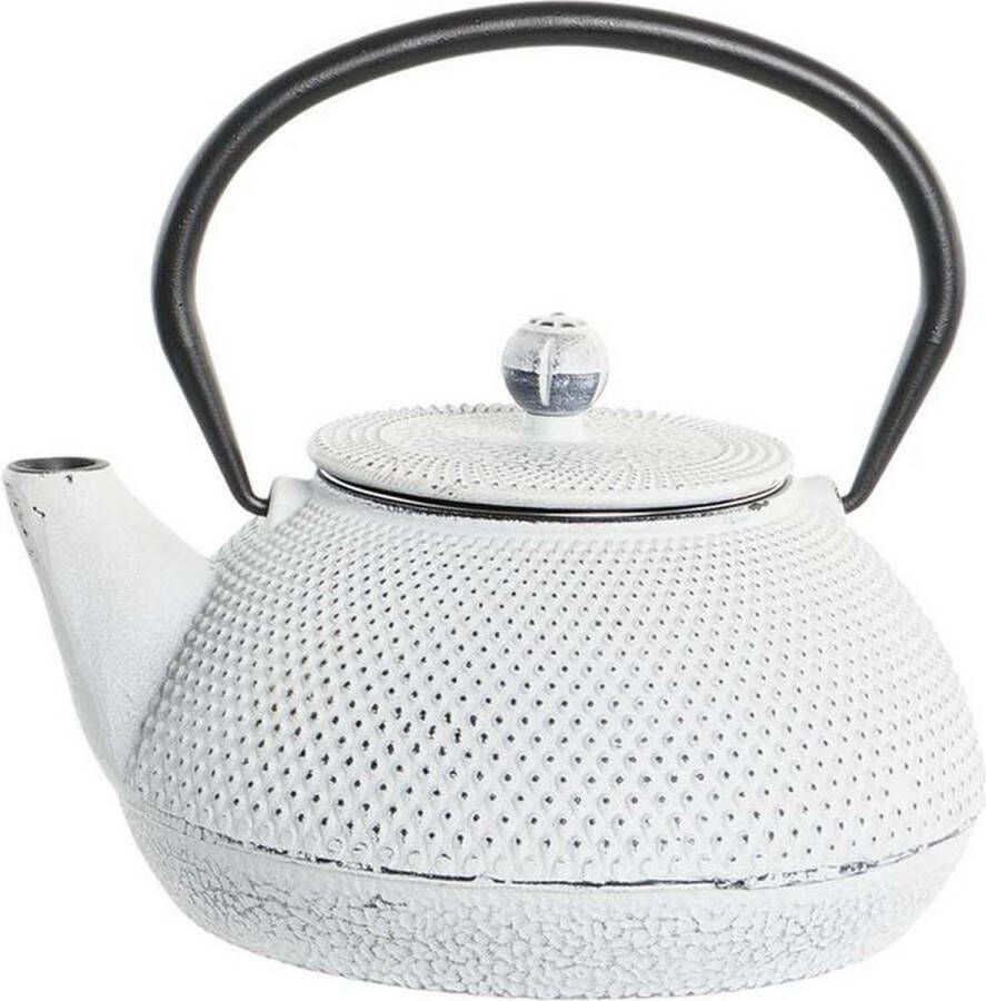 Items Kitchen Theepot Oriental gietijzer 1300 ml antiek wit Theepotten