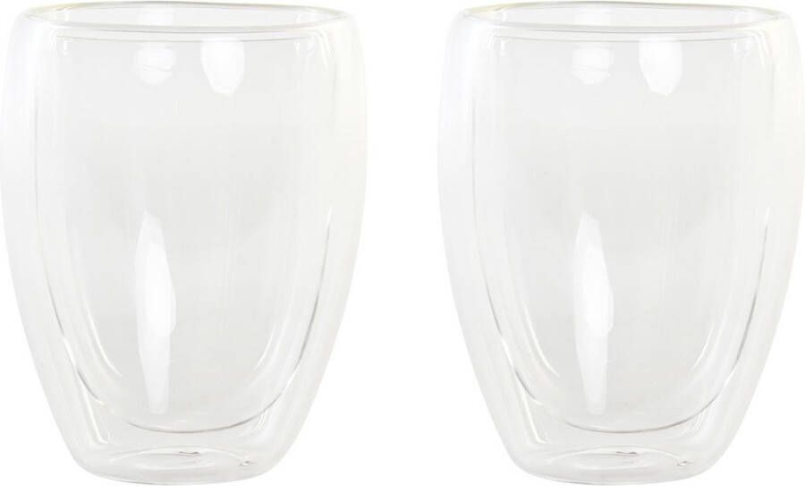 Items koffieglazen theeglazen dubbelwandig set 2x latte macchiato glazen 350 ml Koffie- en theeglazen