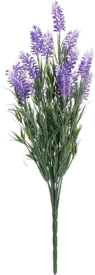 Items Lavendel kunstbloemen steeltjes tak met paarse bloemetjes 27 cm Kunstplanten
