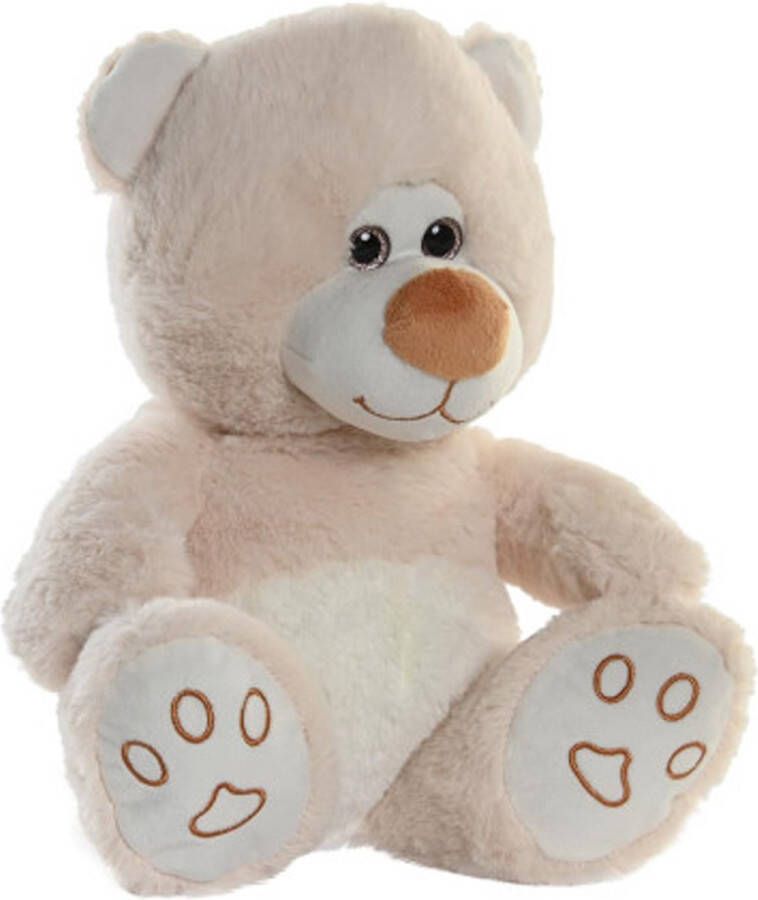 Items Teddybeer knuffeldier van zachte pluche 30 cm zittend beige Knuffelberen