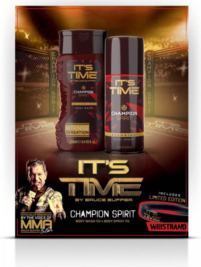 It's time Giftset Champion Spirit BodyWash & BodySpray + Armband