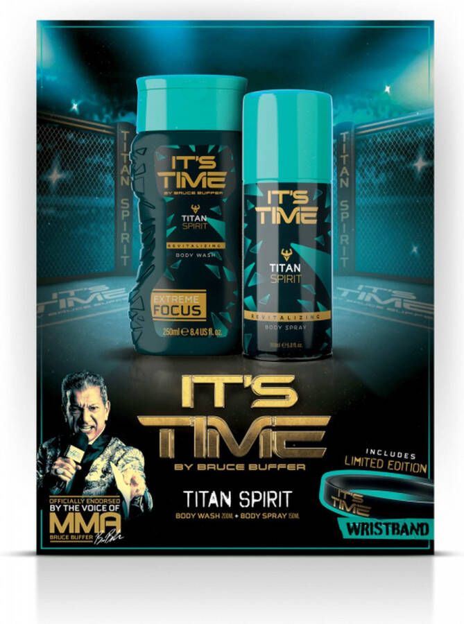 It's time Giftset Titan Spirit BodyWash & BodySpray + Armband