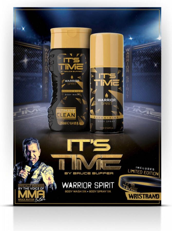 It's time Giftset Warrior Spirit BodyWash & BodySpray + Armband