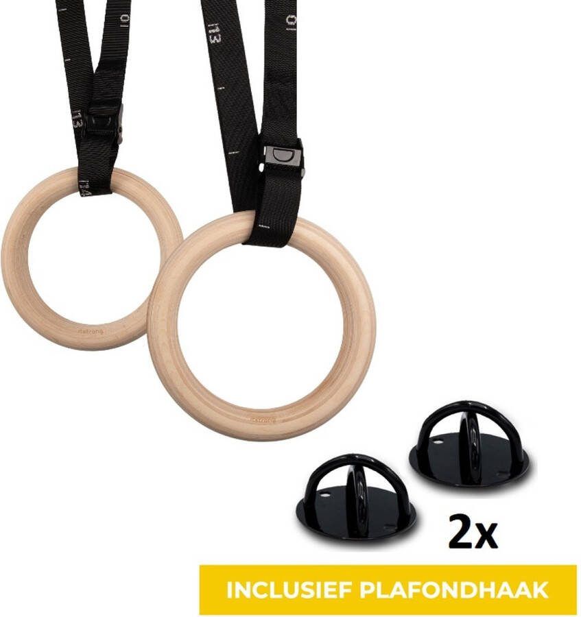 Itstrong Turnringen Gym Ringen Plafondhaak Gymnastiek Ringen Crossfit Calisthenics Fitness 32 mm dikte Met Plafondhaak