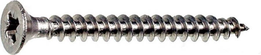 Ivana schroeven RVS A2 Pozidrive PZ-2 platverzonken kop 4 5 x 60 mm 200 stuks