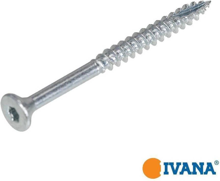 Ivana schroeven verzinkt TORX TX-25 platverzonken kop 6 x 110 mm 100 stuks