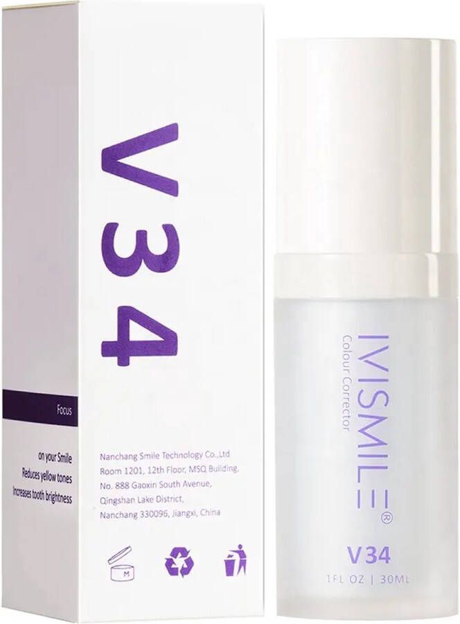 IVISmile V34 Whitening Foam Paarse Schuim Tandpasta 2 in 1 30ml