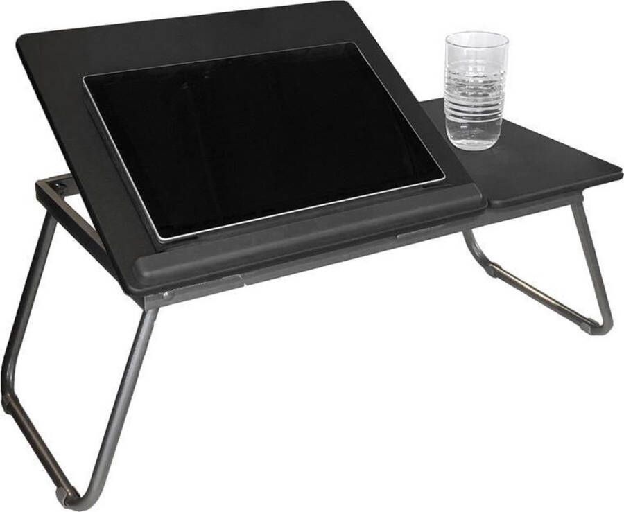 IVOL Laptoptafel voor laptop tablet boek of ontbijt op bed Grijs Bedtafel Tablethouder Inklapbaar Onbijttafel Werken in Bed
