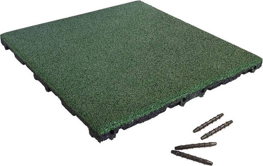 IVOL Rubber tegel met pen- en gat verbinding 50x50 cm 45 mm Groen