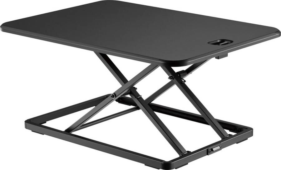 IVONO Zit-Sta Bureau Verhoger Groot Werkblad Mat Zwart Compact Meerdere Verstellingen Ultra Dun