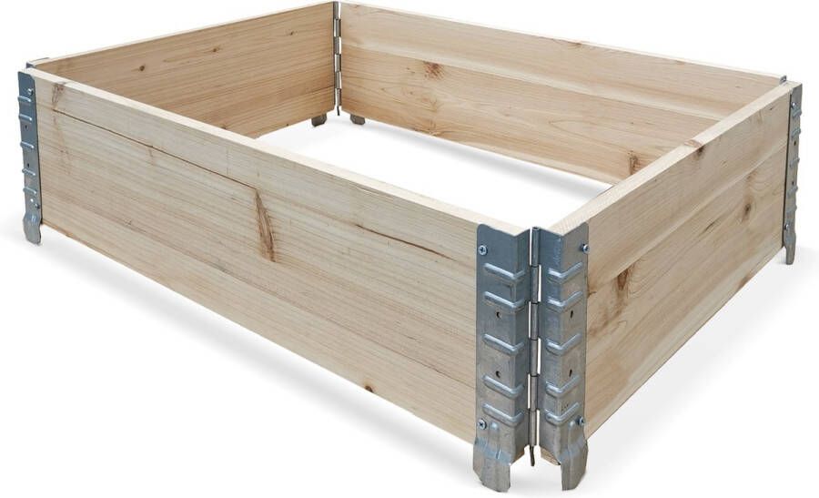 IvoQ Houten Kweekbak – Voor Groenten Bloemen & Kruiden – 80x60x20cm – Ideaal voor Jouw Eigen Moestuin