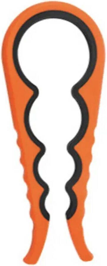 Ixen 4-in-1 Allesopener Universeel Voor deksels en potten Dekselopener Flesopener Pot Opener Fles opener Flesopener Reuma Hulp Oranje Grijs