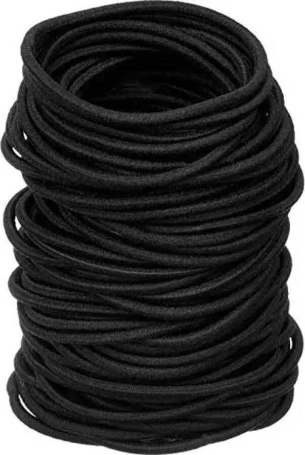 Ixen Elastiekjes 20 stuks Zwarte Haar Elastieken elastisch hoge kwaliteit haarelastiekjes Zwart
