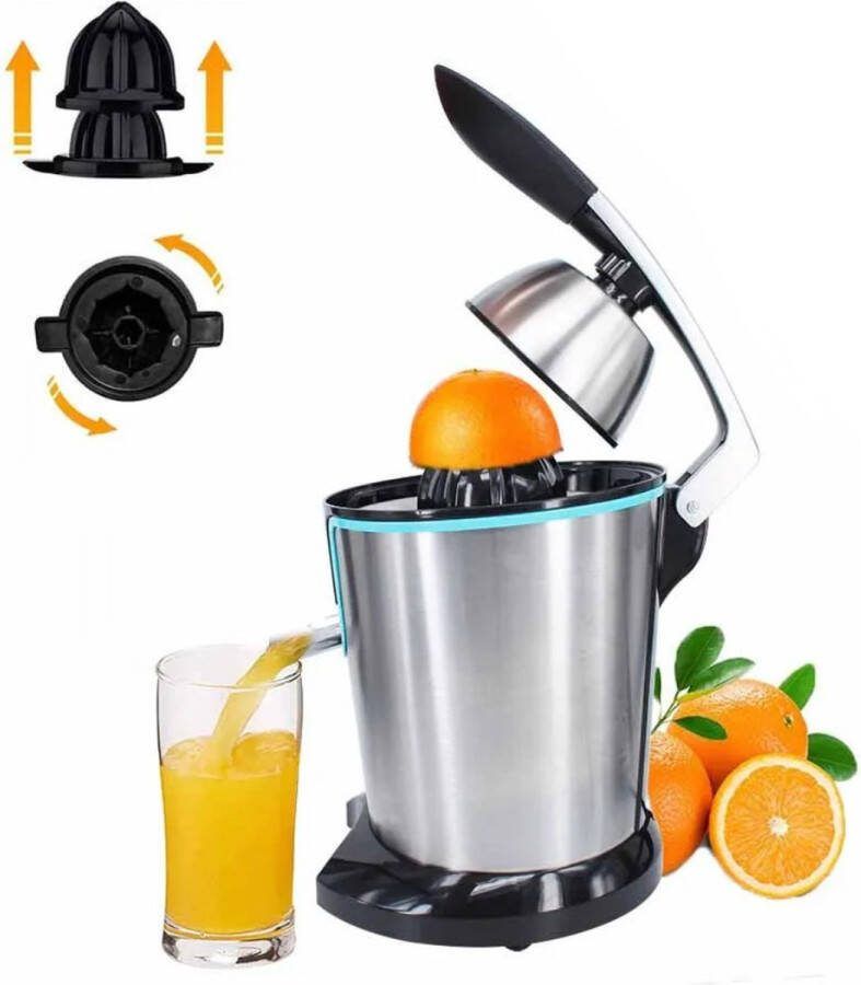 Ixen Elektrische Citruspers 400 W Twee Verschillende Perskegels Fruitpers Met Pershendel RVS
