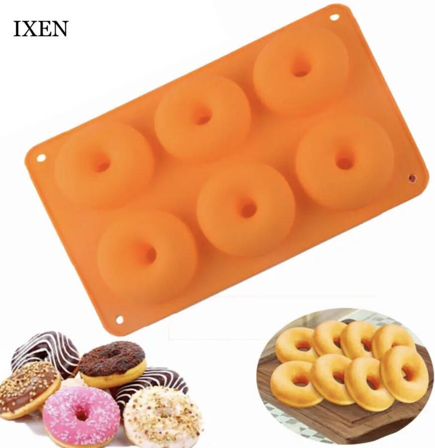 Ixen Siliconen Donutvorm Rood Donut Bakvorm Extra Stevig 6 Donuts Zelf Donuts Bakken Donuts