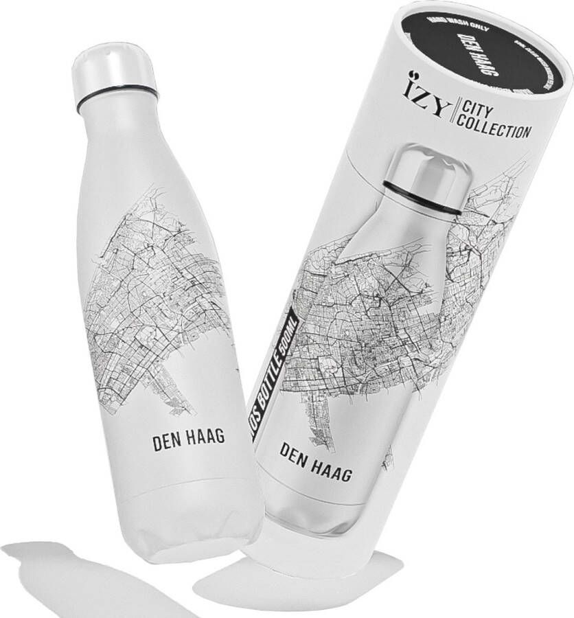 IZY Bottles x Den Haag | 500 ML | Thermosfles | Drinkfles | Waterfles | Schoolfles | Isoleerfles | Beker | Drinkbeker | Koud | Warm | Fles | Back to School | 500ml