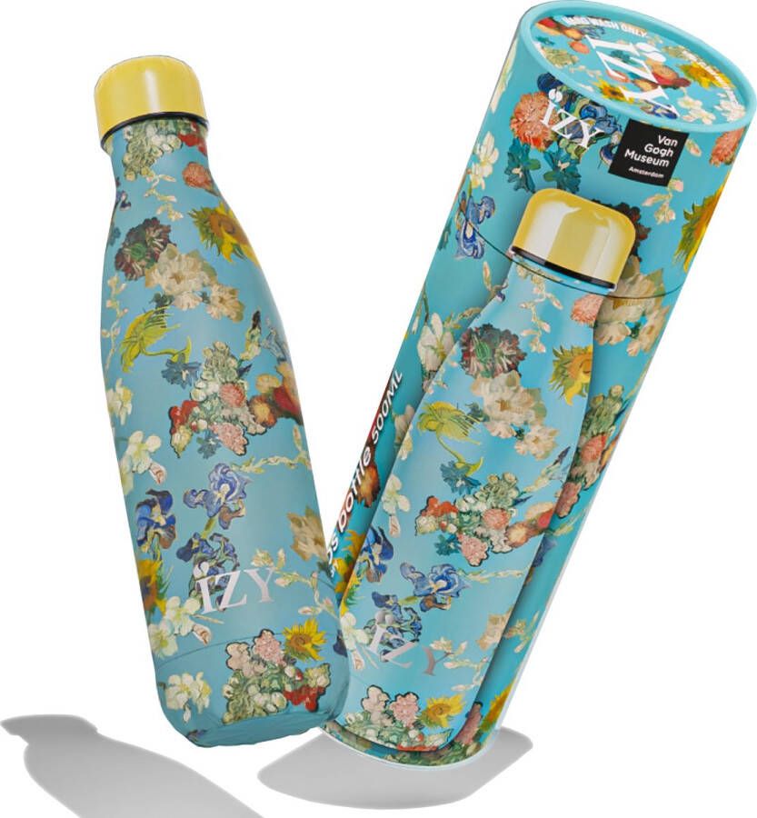 IZY Bottles x Van Gogh Museum 50 jaar| 500ML Thermosfles Drinkfles Waterfles Schoolfles Isoleerfles Beker Drinkbeker Koud Warm Fles Back to School 500 ml