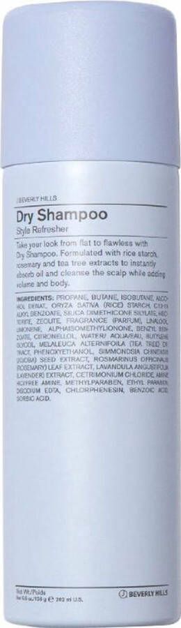 J Beverly Hills Blue Dry Shampoo Style Refresher 262 ml Droogshampoo vrouwen Voor Alle haartypes