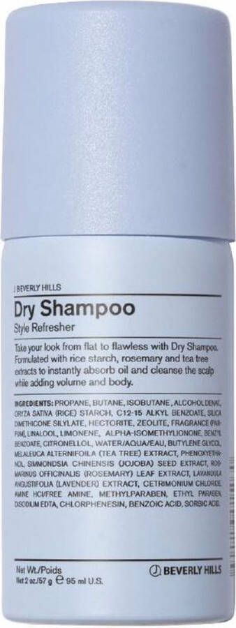 J Beverly Hills Blue Dry Shampoo Style Refresher 95 ml Droogshampoo vrouwen Voor Alle haartypes