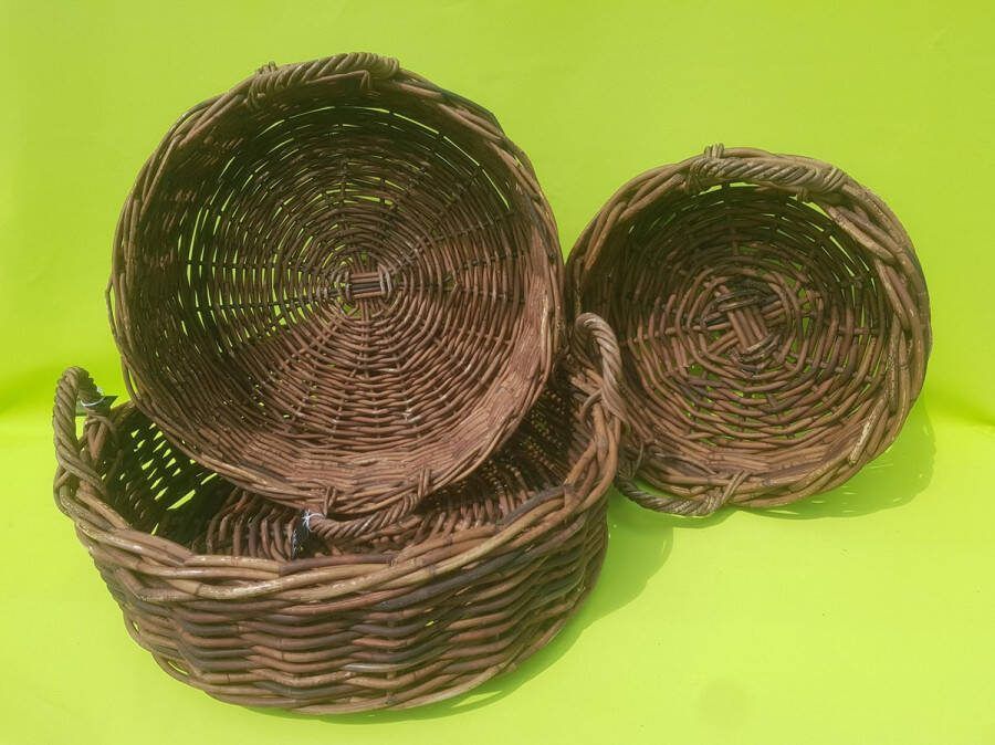 J Design Mica Decorations Copa Maanden d.Bruin set van 3 D60cm