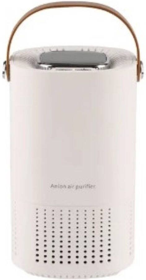 J&S Products™ Bureau Luchtreiniger Luchtzuiveraar Air Purifier Werkplek Kleine Ruimte 3tot8m³ Draagbaar Compact Stil Krachtig 13 7x8 3x8 8cm Wit