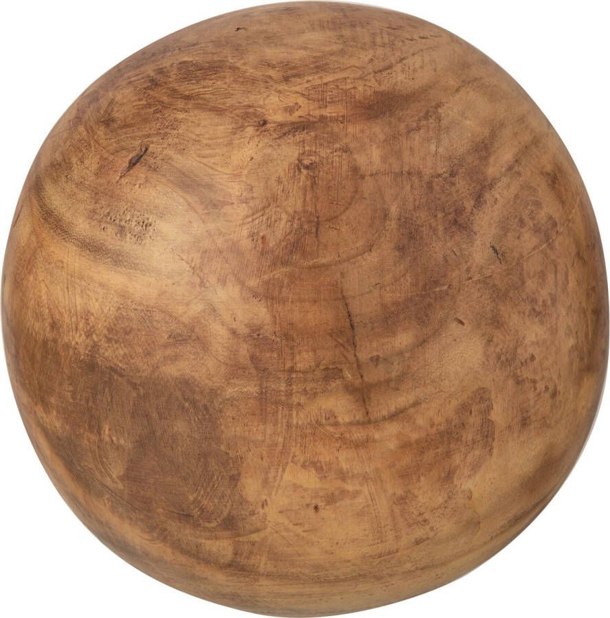 J-Line decoratie Bal Paulownia hout bruin large