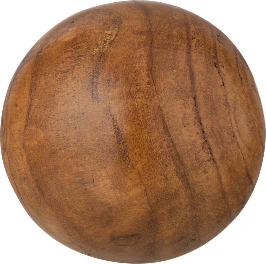 J-Line decoratie Bal Paulownia hout bruin medium