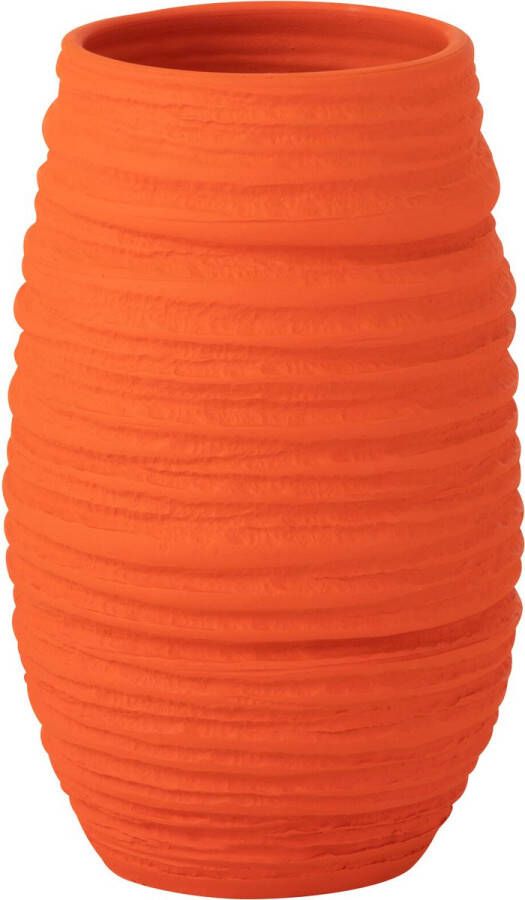 J-Line bloempot Fiesta keramiek oranje large Ø 44 cm