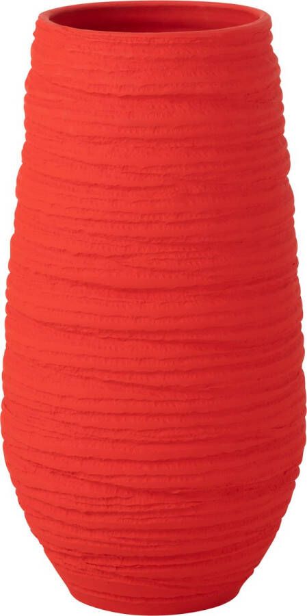 J-Line vaas Fiesta keramiek rood extra large Ø 25 cm
