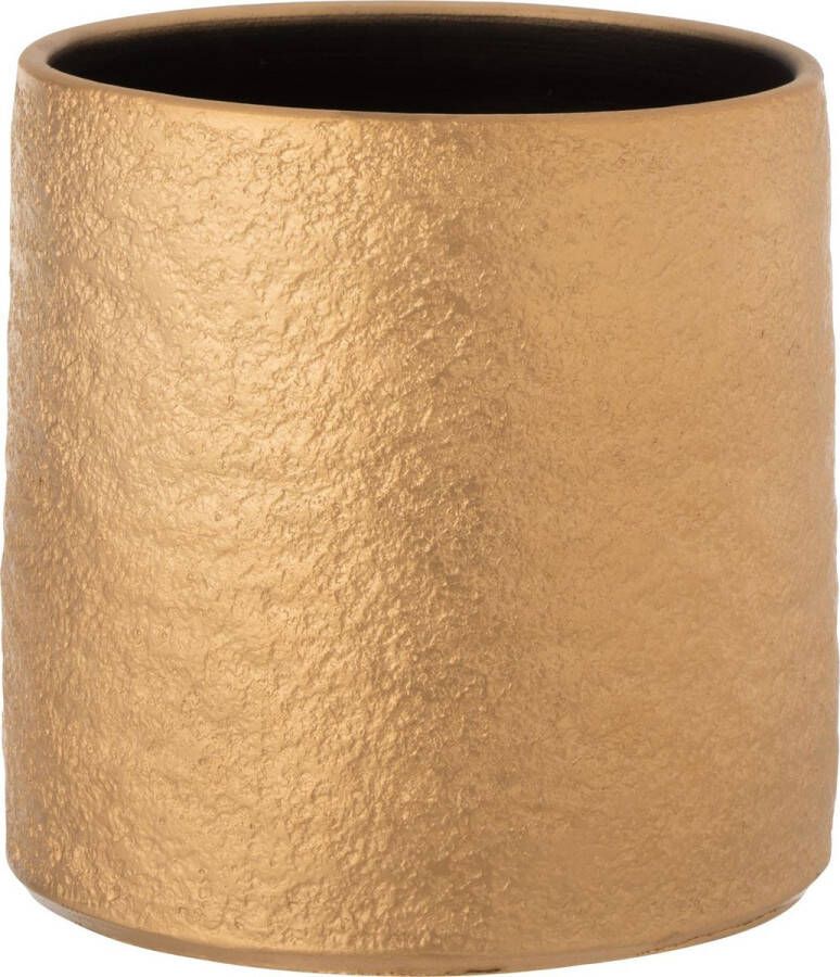 J-Line Bloempot Gatsby M D16 5x17cm Keramiek goud