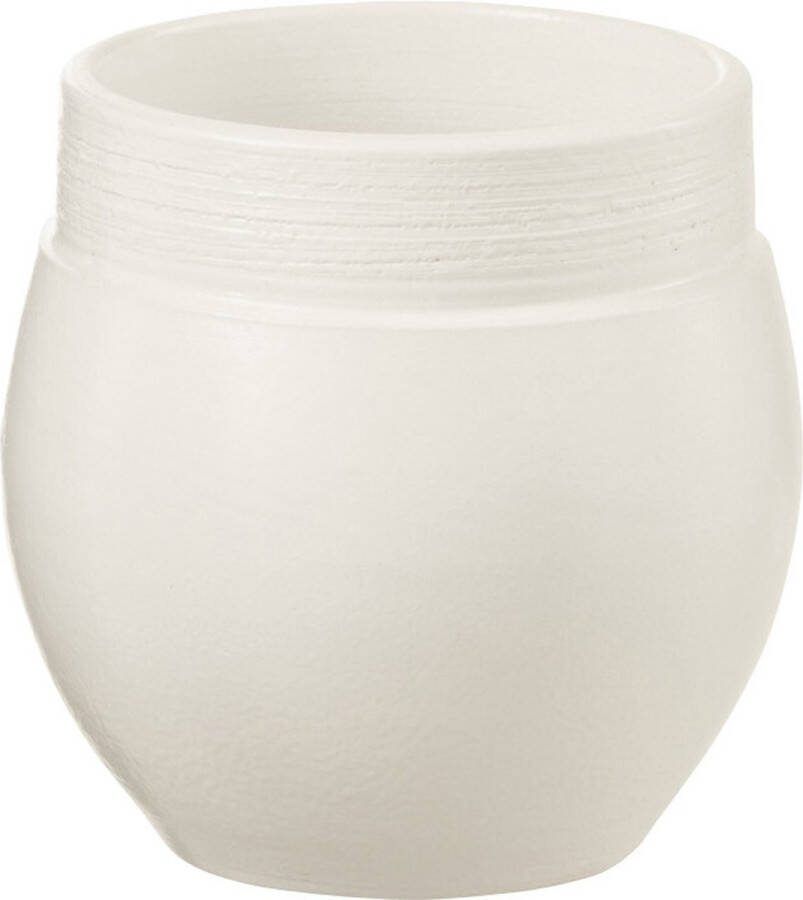 J-Line bloempot Gio keramiek wit extra small Ø 15 cm 2 stuks