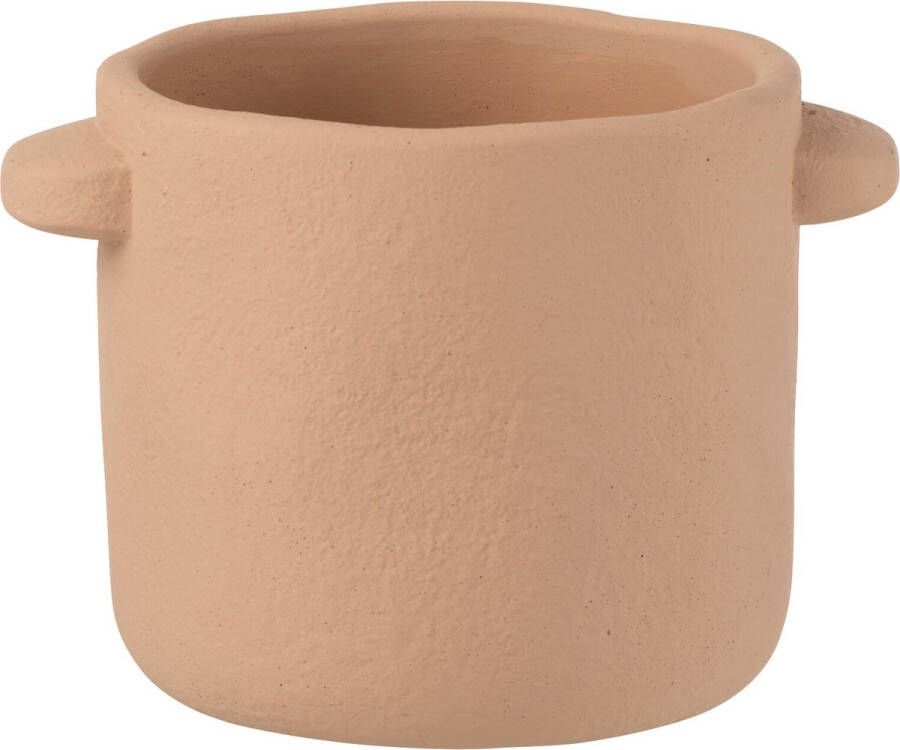 J-Line Pot Gustave Cement Licht Bruin Medium Ø 16.00 cm 2 stuks