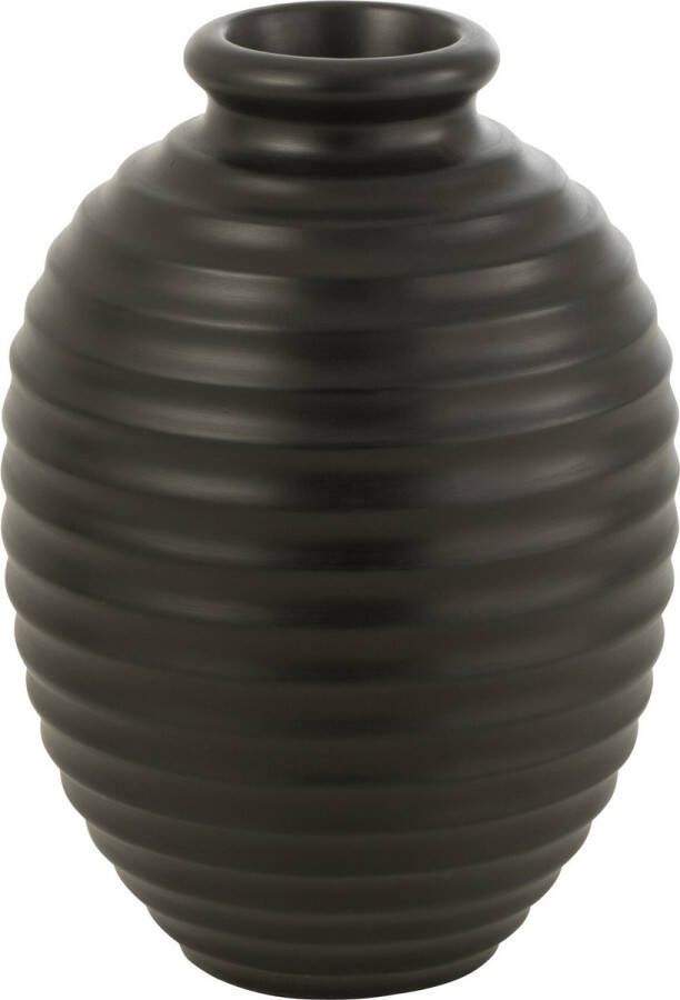 J-Line Bloempot Ovaal Terracotta Zwart Small Ø 35.00 cm